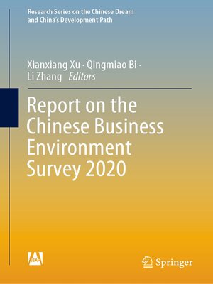 cover image of Report on the Chinese Business Environment Survey 2020